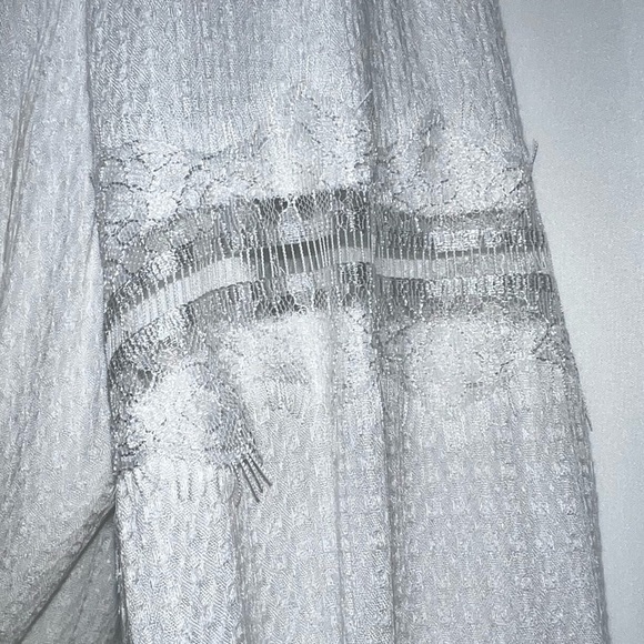 NWT LUSH Deep V-Neck Flirty Event Bride Coastal Beach Mini Wrap Dress White S - Picture 11 of 13